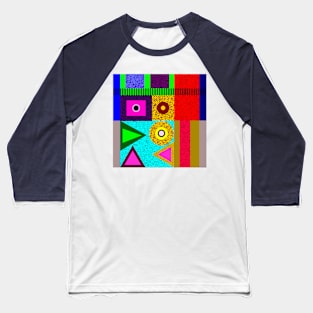 Textured geometric Baseball T-Shirt